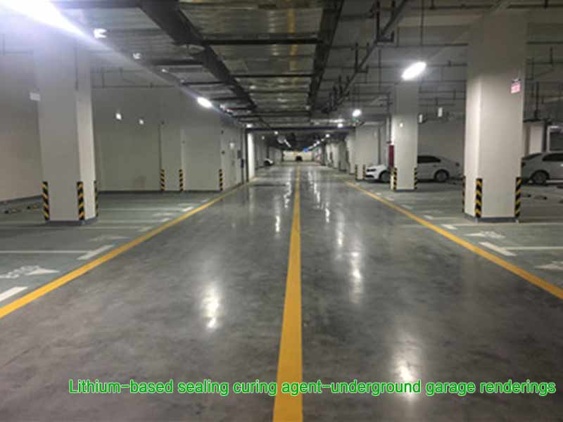 Lithium-based sealing curing agent-for underground garage floors